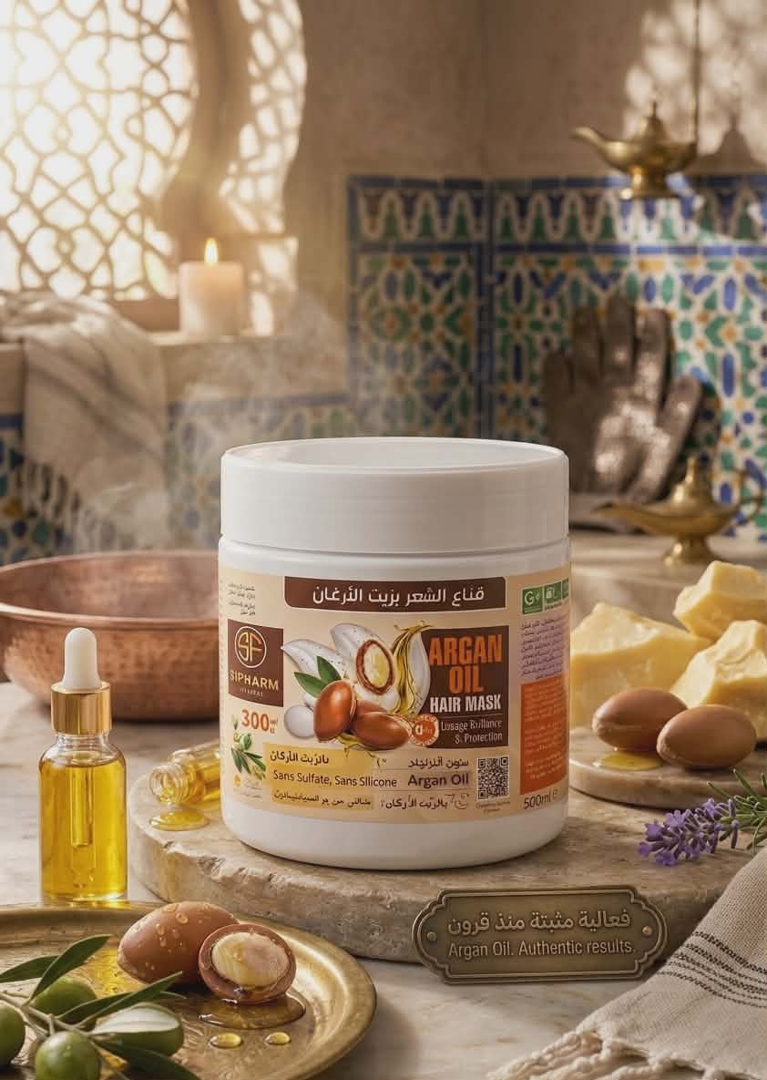 قناع الشعر بزيت الأرغان من SIPHARM 🌟