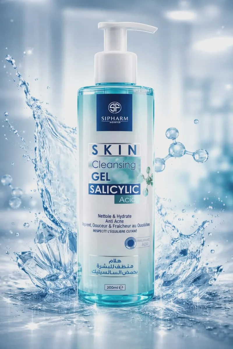 جال منظف للبشرة (Gel Nettoyant) 🌊💎 بحمض ساليسيليك